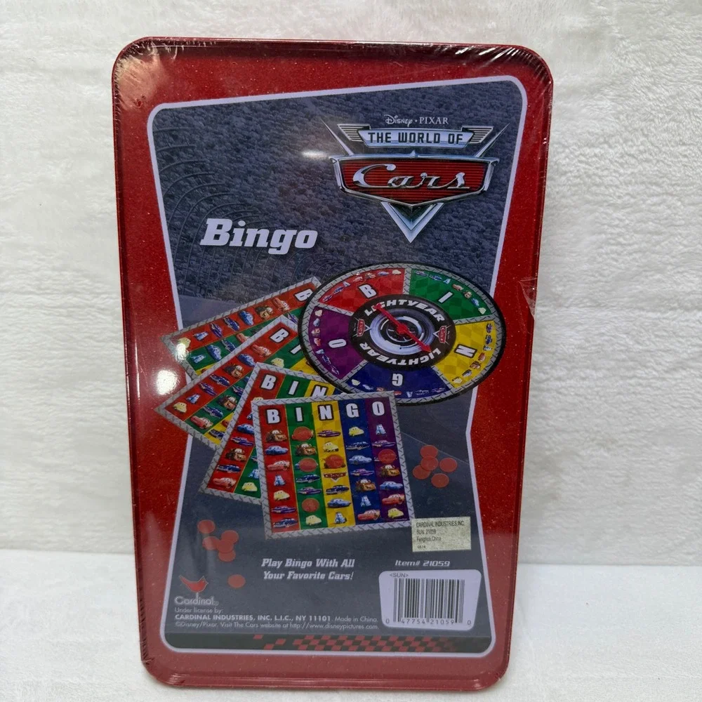 Disney Pixar Cars Racing Series Bingo Game in Collectible Tin NEW Unopened
